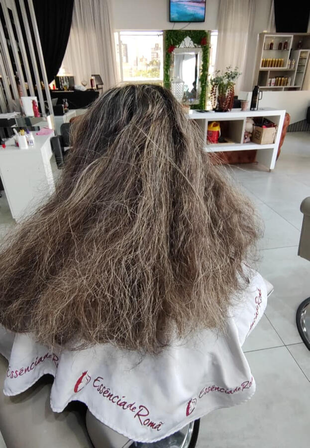 Cabelo antes do tratamento